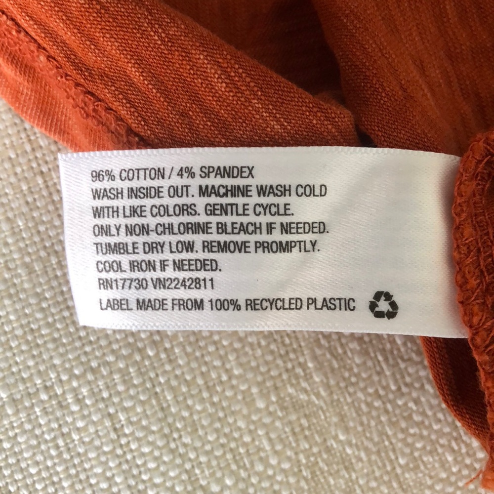 Universal Thread Orange Ruffle L/Sleeve Top - Picture 6 of 7